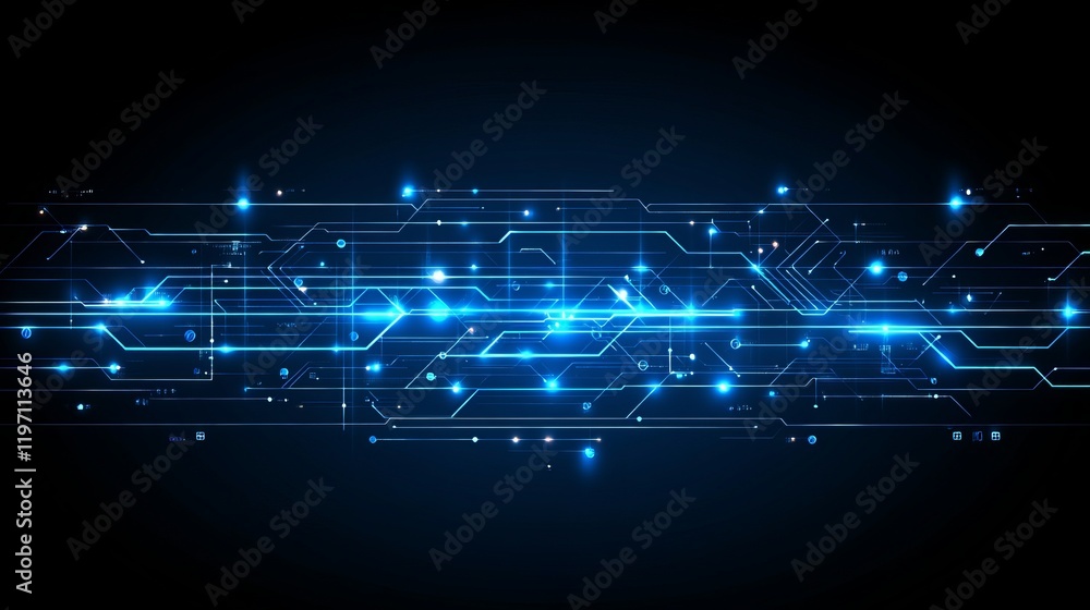 Obraz premium Abstract Blue Digital Technology Background