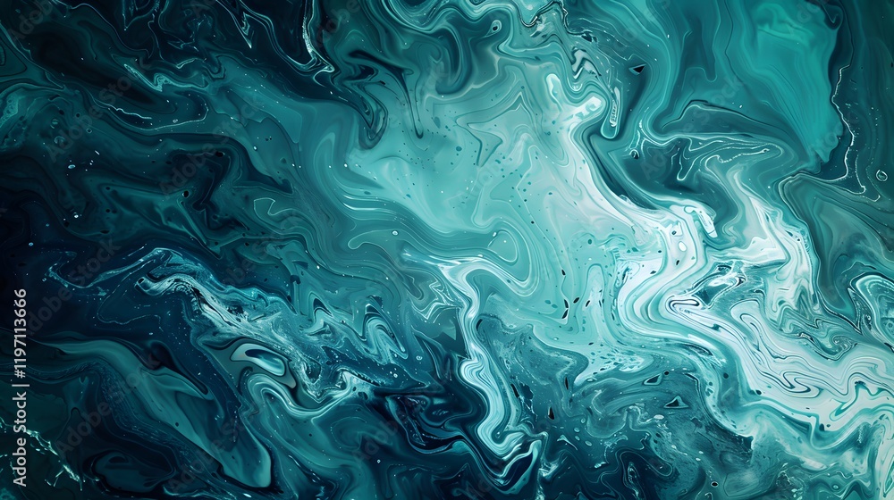 A painting of a blue ocean with waves A painting of a blue ocean with waves