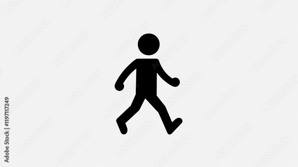 The icon features a stick figure in motion, representing a startling alert for trespassers who enter without permission at any time, day or night The icon features a stick figure in motion, representing a startling alert for trespassers who enter without permission at any time, day or night