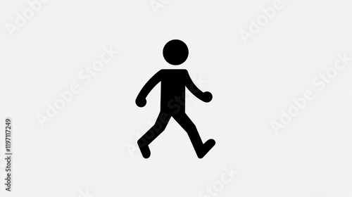 The icon features a stick figure in motion, representing a startling alert for trespassers who enter without permission at any time, day or night photo