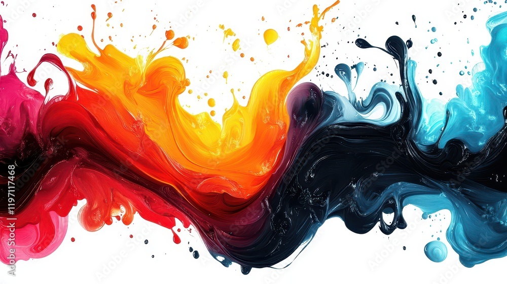 Vibrant swirls of color blend together in a dynamic display of paint, creating a captivating abstract art piece that showcases artistic expression and creativity Vibrant swirls of color blend together in a dynamic display of paint, creating a captivating abstract art piece that showcases artistic expression and creativity