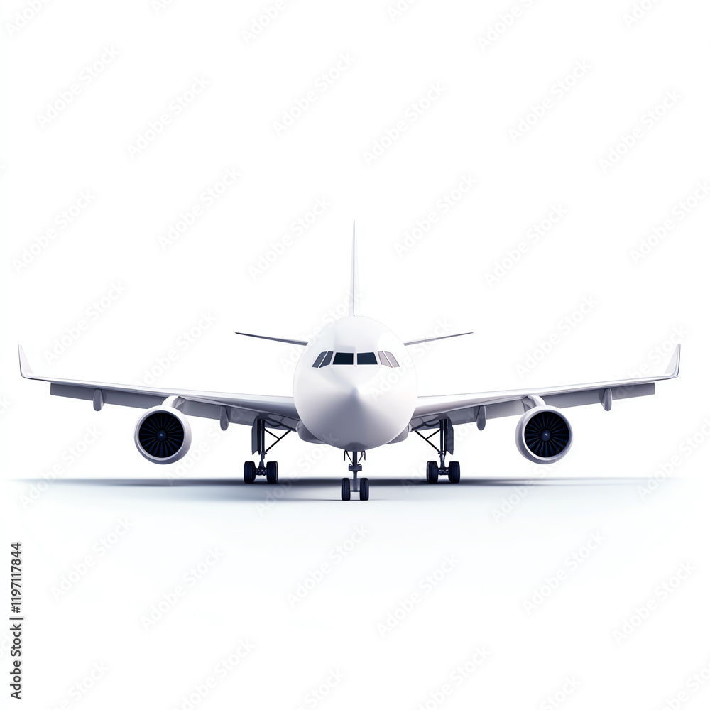 A sleek, modern airplane positioned on a runway, symbolizing travel and adventure. A sleek, modern airplane positioned on a runway, symbolizing travel and adventure.