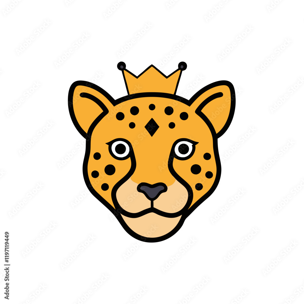 Cheetah head icon Cheetah head icon