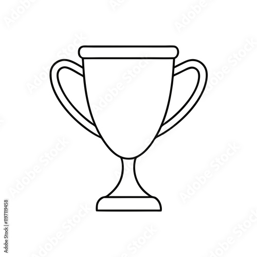 gold cup isolated on white background