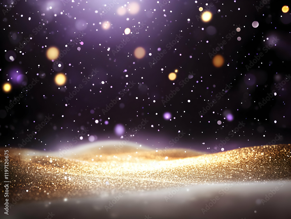 Naklejka premium Golden Glitter Abstract Background