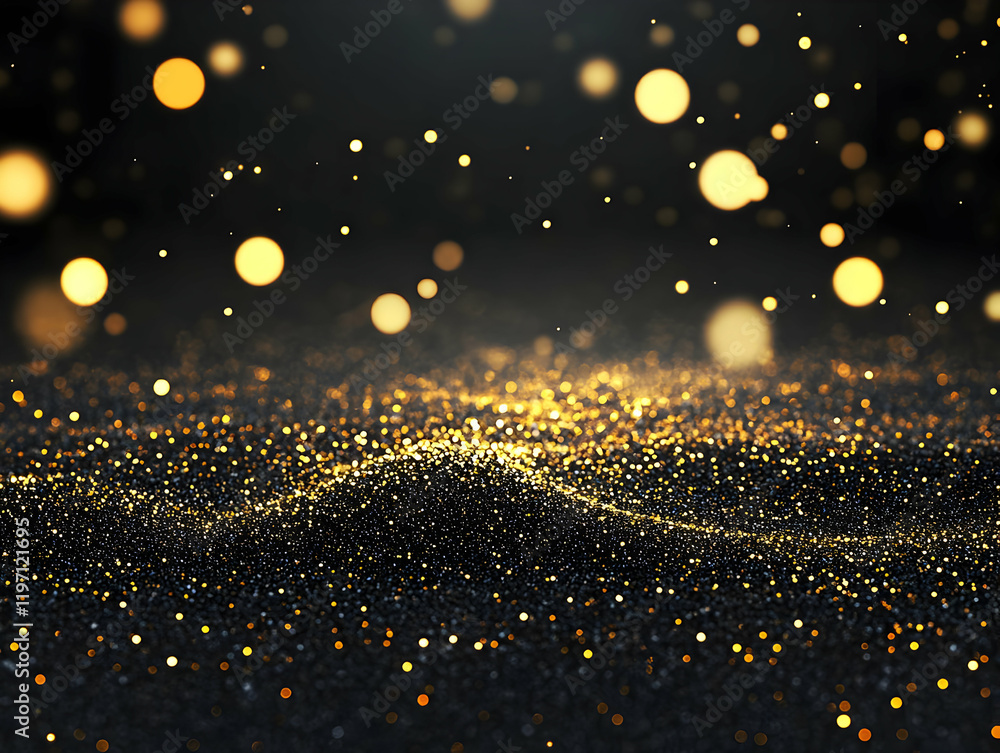 Obraz premium Golden Glitter Abstract Background