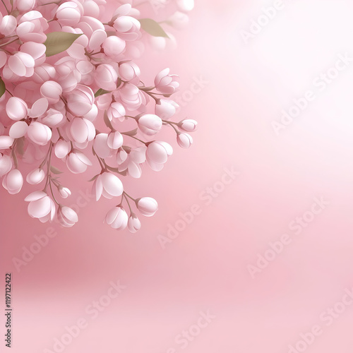 Pink Blossom Illustration Background