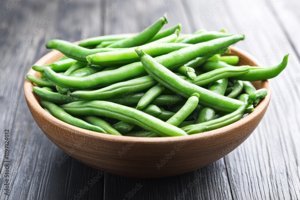 Green beans in a bowl: a fresh and nutritious choice for a healthy lifestyle Green beans in a bowl: a fresh and nutritious choice for a healthy lifestyle