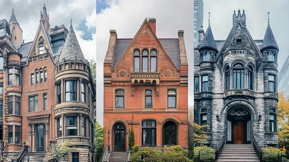 Fototapeta premium Victorian Architecture: From Gothic Revival to Modern Styles 