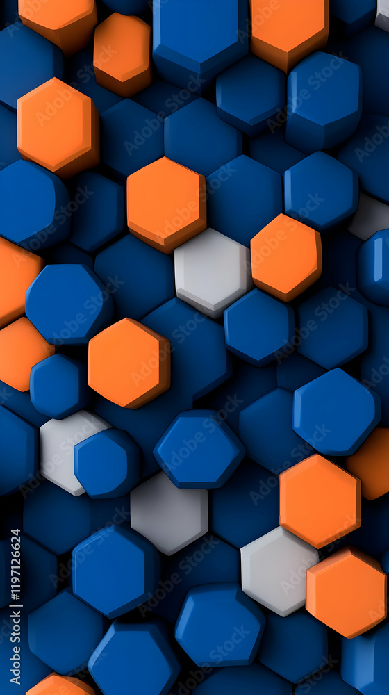 3D Hexagon Abstract Background 3D Hexagon Abstract Background