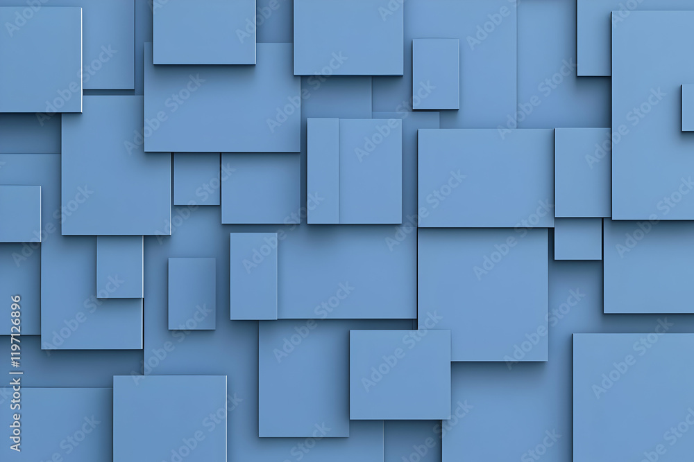 Abstract 3D Blue Square Background Abstract 3D Blue Square Background