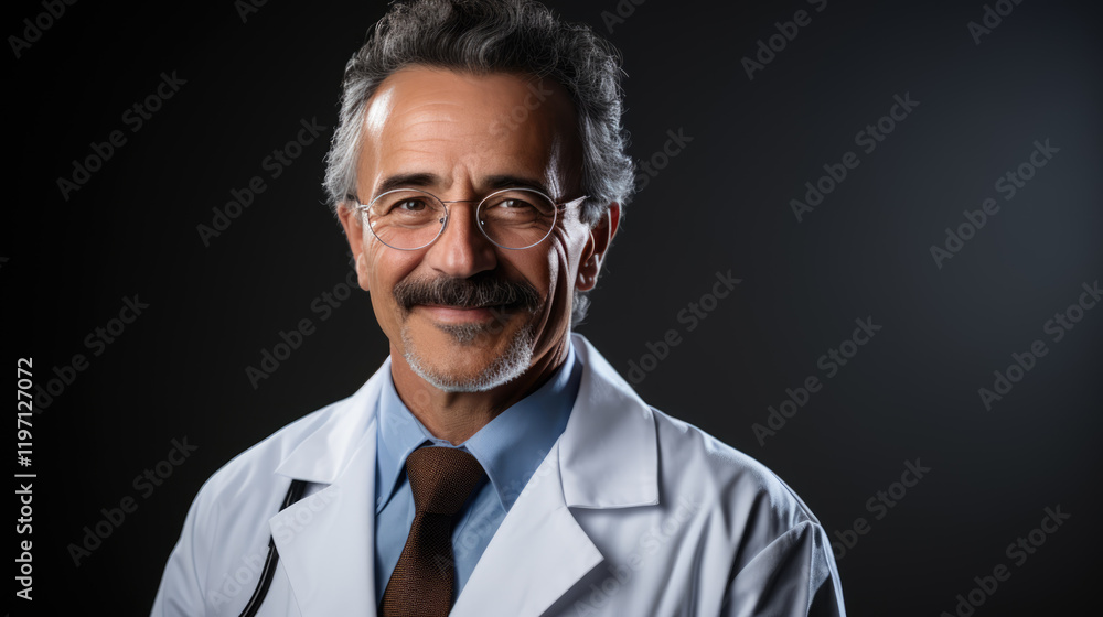 generated illustration of  professional business portrait of male medical person