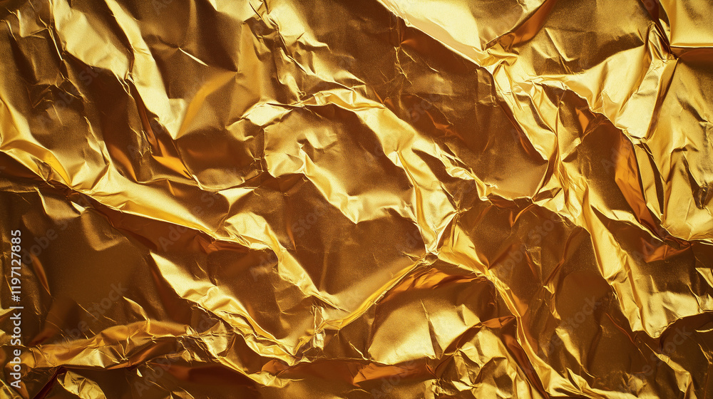 crumpled golden foil texture luxury holiday celebration theme golden crinkled christmas gift packaging paper abstract background crumpled golden foil texture luxury holiday celebration theme golden crinkled christmas gift packaging paper abstract background