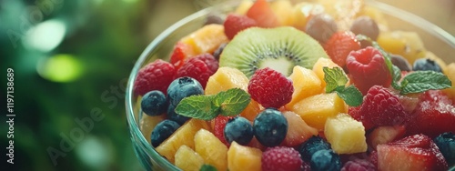close-up of a healthy fresh organic fruits and vegetables