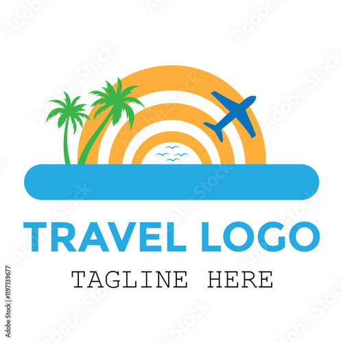 Tour modern minimal stylish logo with white background travel agency design