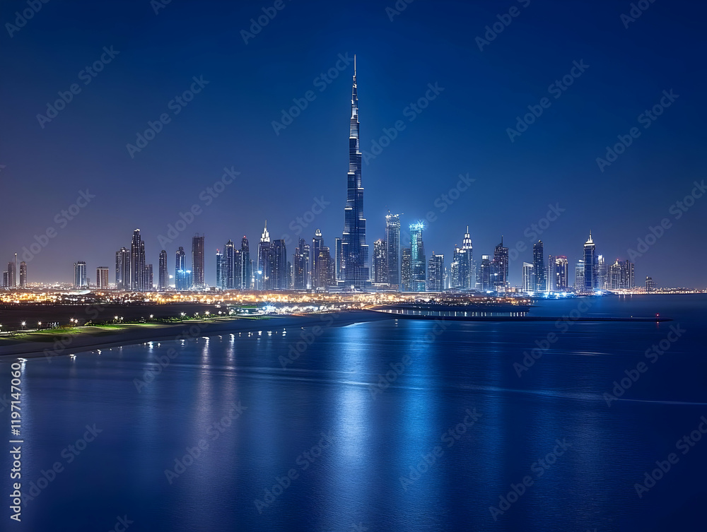 Obraz premium Night Cityscape Photo