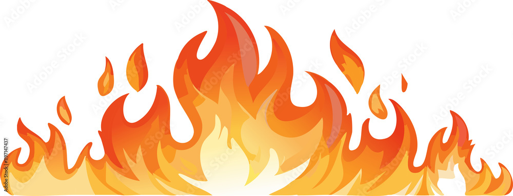 fire isolated ai generative fire isolated ai generative