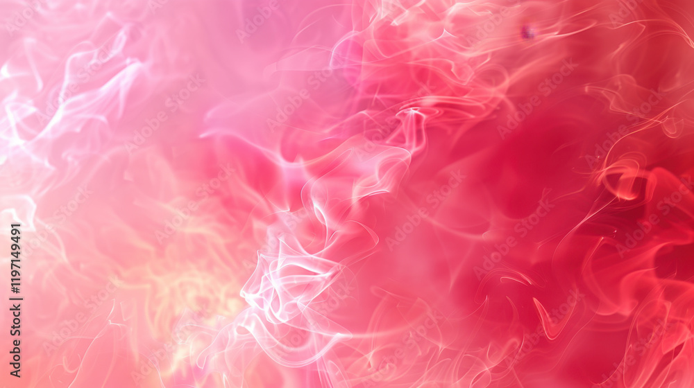 Fototapeta premium Ethereal pink and red abstract background with flowing light patterns, creating dreamy and vibrant atmosphere. Perfect for artistic and creative projects