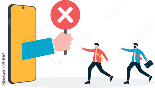 Social media illustration, business concept, web design

