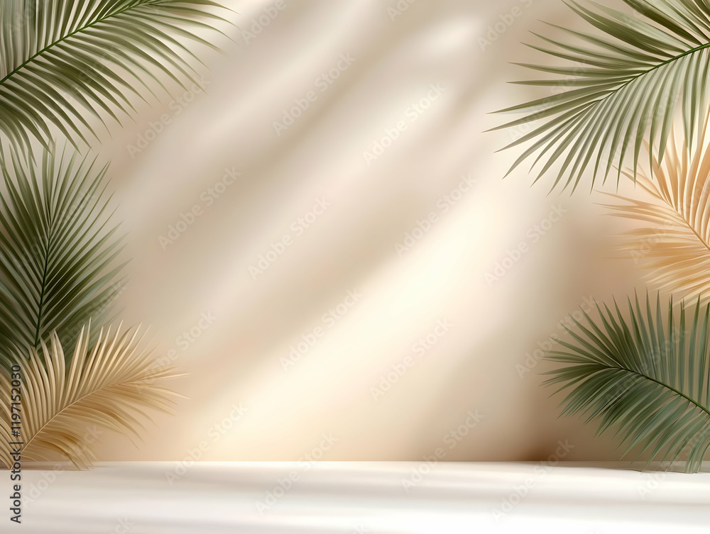 Palm Leaf Abstract Background Illustration Palm Leaf Abstract Background Illustration