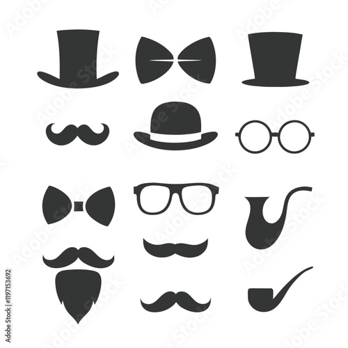 Classic Gentleman Silhouette Vector Pack.
