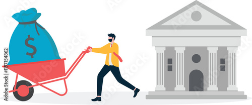 Social media illustration, business concept, web design

