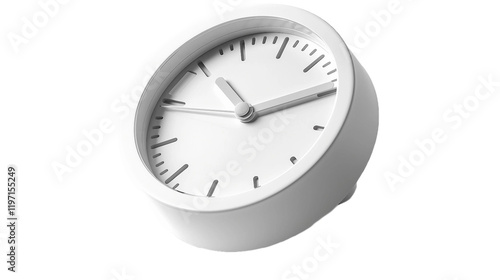 Modern Alarm Clock on transparent background PNG. photo