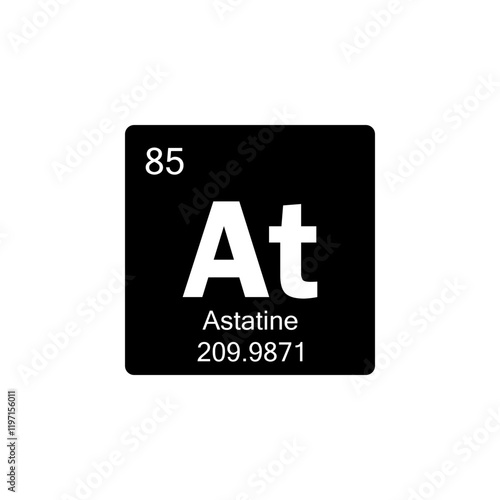 periodic table Astatine glyph icon