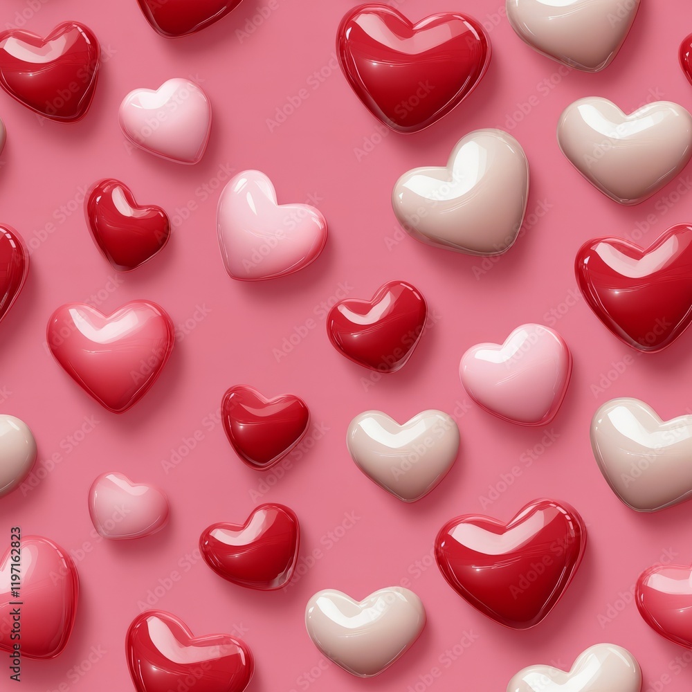 Obraz premium Valentine's Day pattern, repeating seamless pattern,