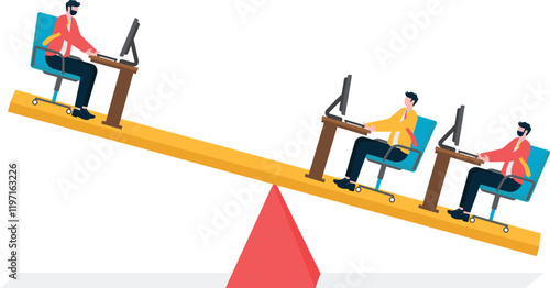 Social media illustration, business concept, web design

