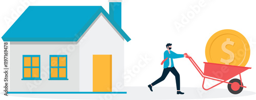 Social media illustration, business concept, web design

