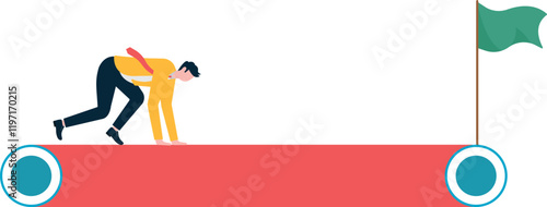 Social media illustration, business concept, web design

