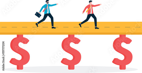 Social media illustration, business concept, web design

