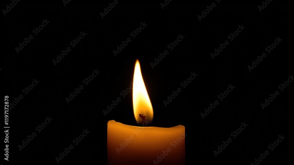 Burning Candle Flame Black Background High Definition Art Burning Candle Flame Black Background High Definition Art