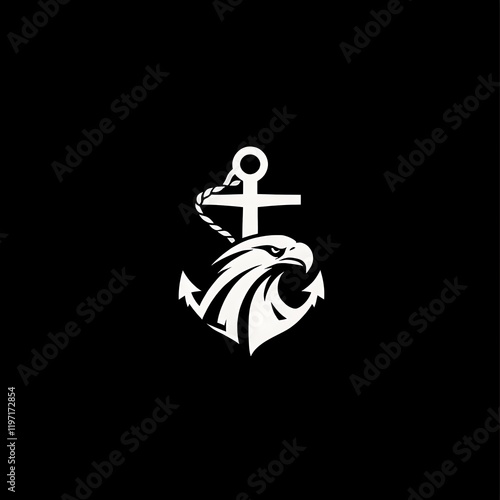  Silhouette Anchor with Eagle
