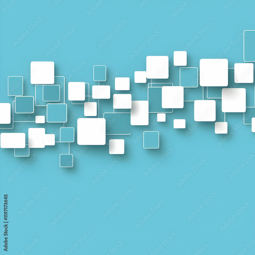 Abstract Background with Blue Squares Illustration Abstract Background with Blue Squares Illustration