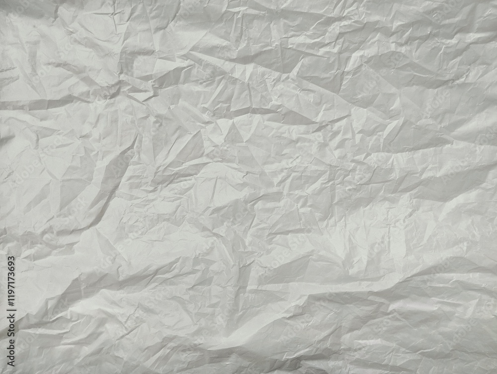 Fototapeta premium Abstrack crumpled white plastic bag texture and background 