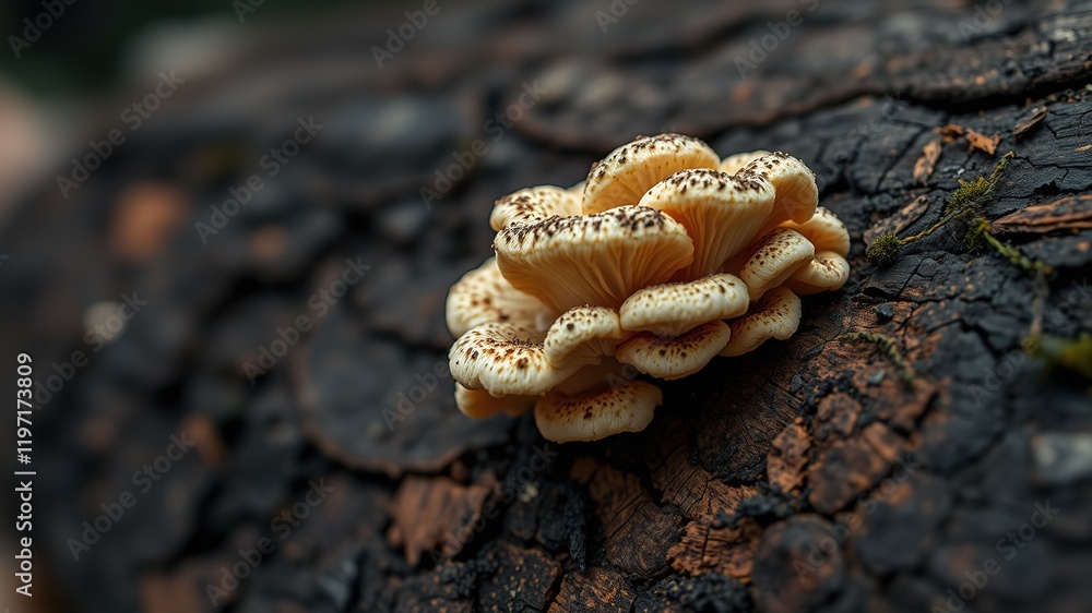Close-Up Trametes Versicolor on Dry Logs - High Resolution Fungi Photography Close-Up Trametes Versicolor on Dry Logs - High Resolution Fungi Photography