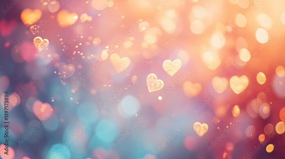 A dreamy, pastel-colored background with heart-shaped bokeh lights and a glowing aura for a light-hearted Valentine's Day feel. A dreamy, pastel-colored background with heart-shaped bokeh lights and a glowing aura for a light-hearted Valentine's Day feel.