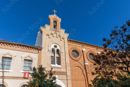 Der Turm und Glockenturm der Monasterio de la Visitacion de Santa Maria (Salesas Sevilla) in die Plaza de las Mercedarias, Sevill photo