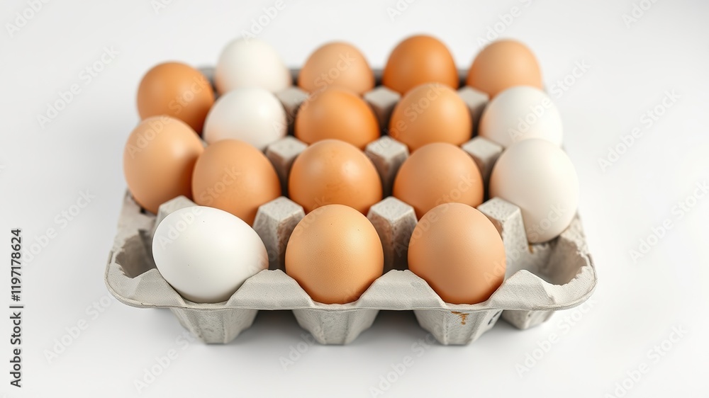 Fresh Chicken Eggs Tray - High Resolution Studio Shot Fresh Chicken Eggs Tray - High Resolution Studio Shot