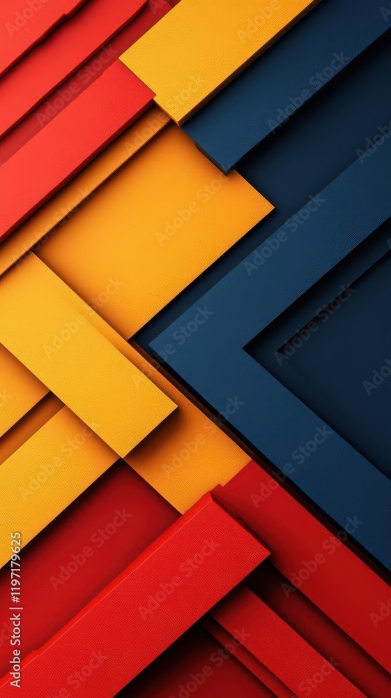 Arrow pattern flat design front view navigation theme 3D render split-complementary color scheme Arrow pattern flat design front view navigation theme 3D render split-complementary color scheme