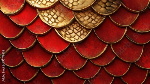 Wallpaper Mural Chinese Dragon Scale Pattern Art Studio Digital Artwork Abstract Environment Close-Up View Golden Background Torontodigital.ca