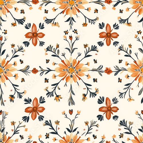 Wallpaper Mural Boho design seamless pattern Torontodigital.ca