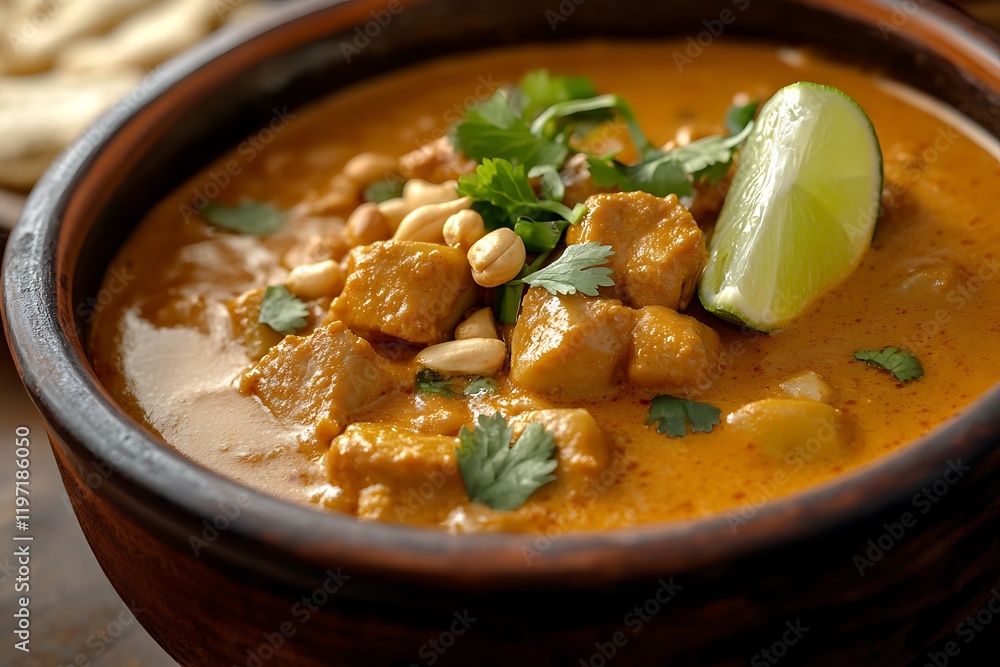 A beautiful and delicious hot massaman curry A beautiful and delicious hot massaman curry
