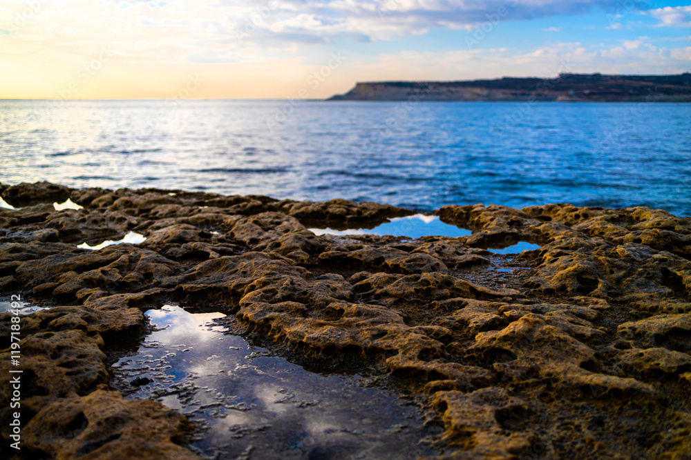 the wild and beautiful shore of malta island the wild and beautiful shore of malta island