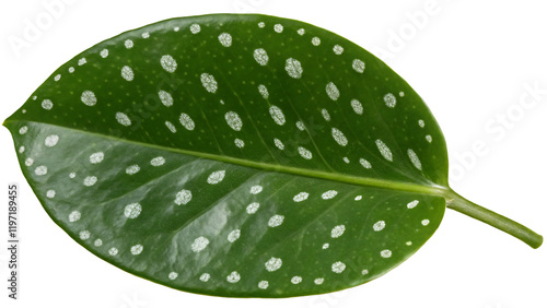 Hoya Obovata Leaf with Speckled Silver Dots and Curved Edges photo