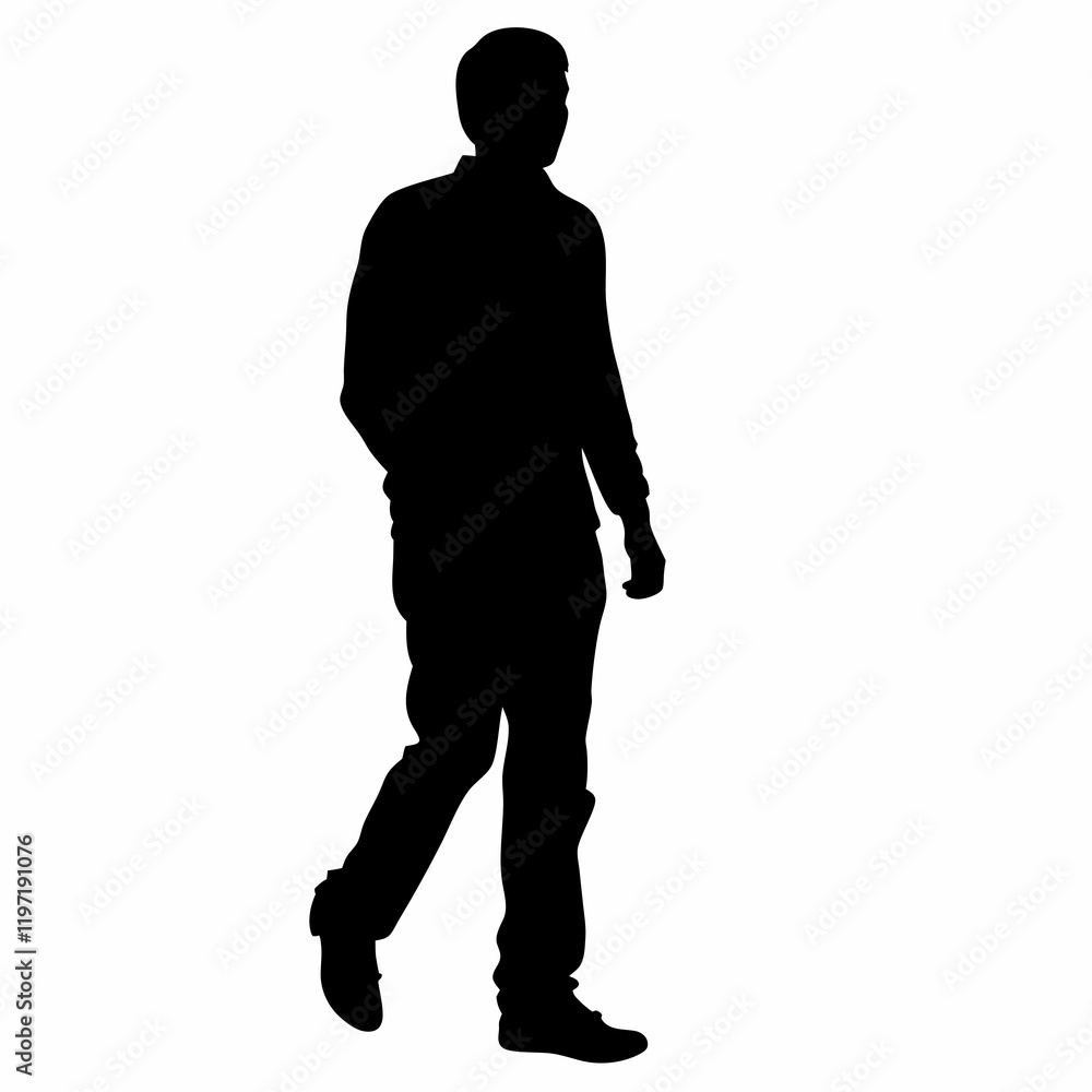 A man Walking With Stylish Pose AI generated Vector