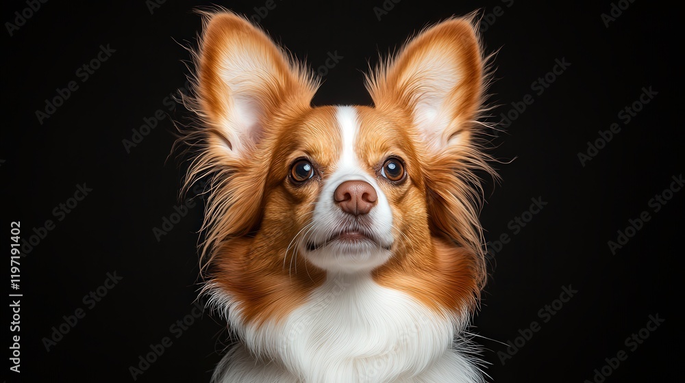 Majestic Long Haired Dog Posed Elegantly Against a Solid Black Background Exuding Grace and Charm in a Captivating Animal Portrait Style Majestic Long Haired Dog Posed Elegantly Against a Solid Black Background Exuding Grace and Charm in a Captivating Animal Portrait Style