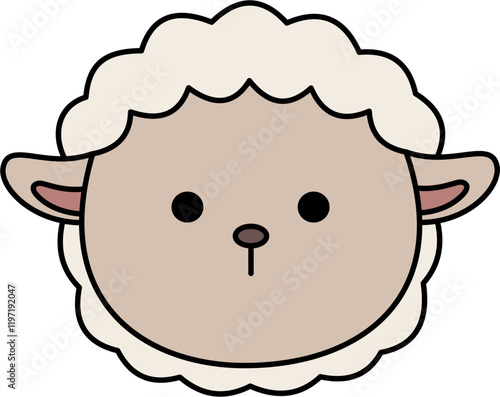 baby sheep cartoon face